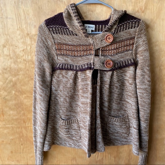 In Stitches Wool Blend Natural Cardigan - Picture 5 of 9